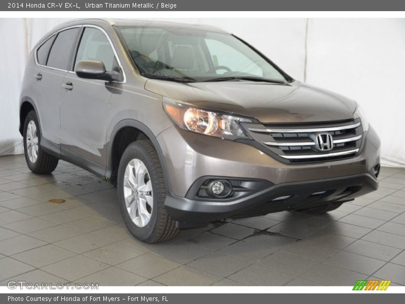 Urban Titanium Metallic / Beige 2014 Honda CR-V EX-L