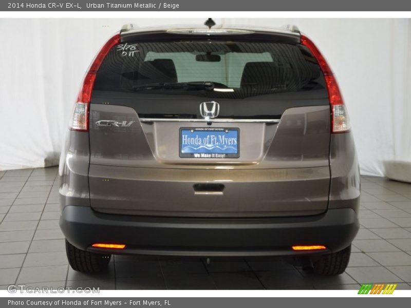 Urban Titanium Metallic / Beige 2014 Honda CR-V EX-L