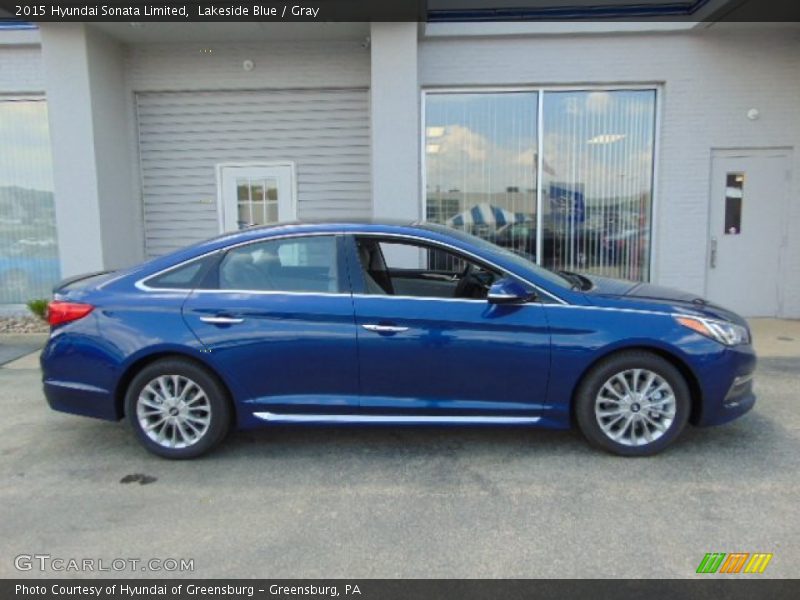 Lakeside Blue / Gray 2015 Hyundai Sonata Limited