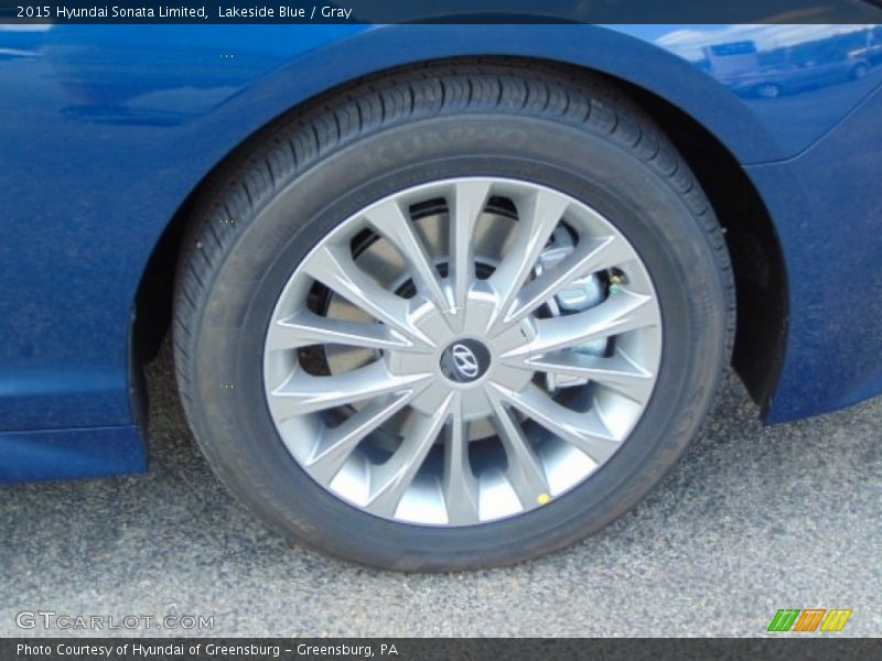Lakeside Blue / Gray 2015 Hyundai Sonata Limited