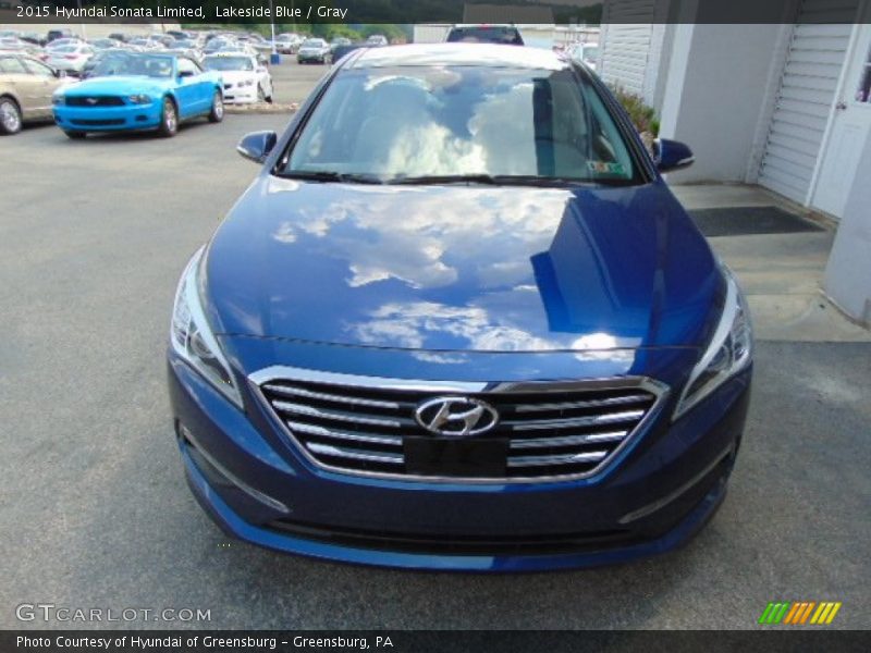 Lakeside Blue / Gray 2015 Hyundai Sonata Limited