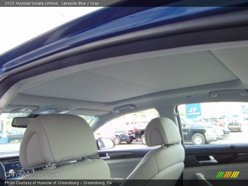 Lakeside Blue / Gray 2015 Hyundai Sonata Limited
