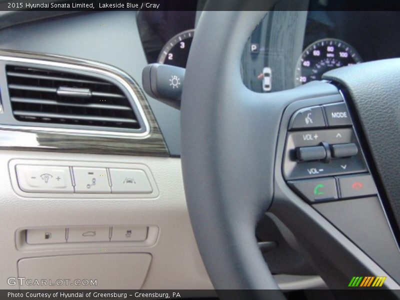 Lakeside Blue / Gray 2015 Hyundai Sonata Limited