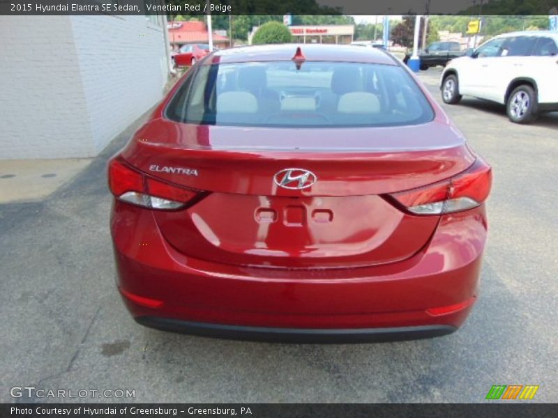 Venetian Red / Beige 2015 Hyundai Elantra SE Sedan