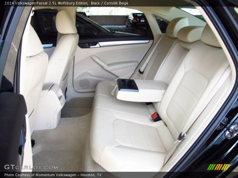Black / Cornsilk Beige 2014 Volkswagen Passat 2.5L Wolfsburg Edition