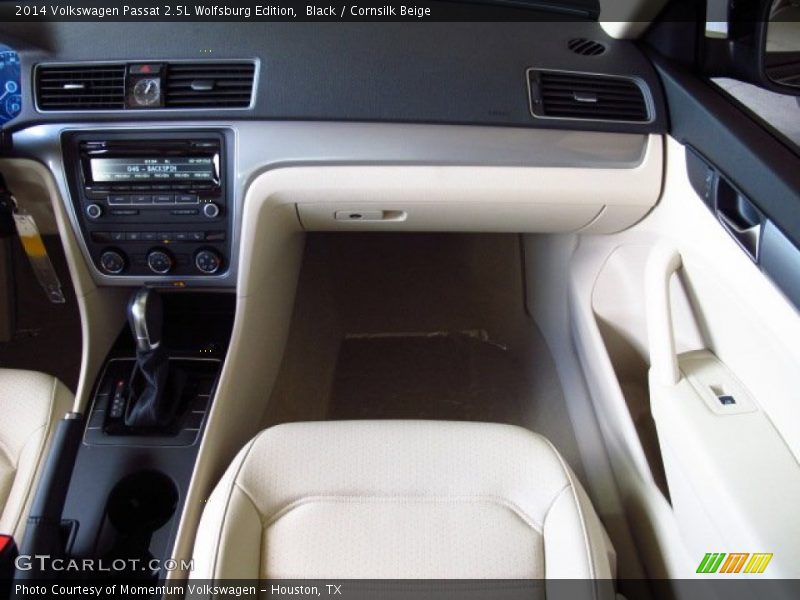 Black / Cornsilk Beige 2014 Volkswagen Passat 2.5L Wolfsburg Edition