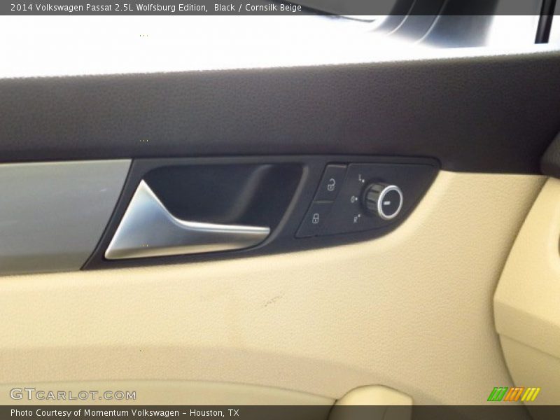 Black / Cornsilk Beige 2014 Volkswagen Passat 2.5L Wolfsburg Edition