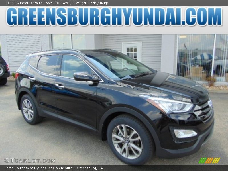 Twilight Black / Beige 2014 Hyundai Santa Fe Sport 2.0T AWD