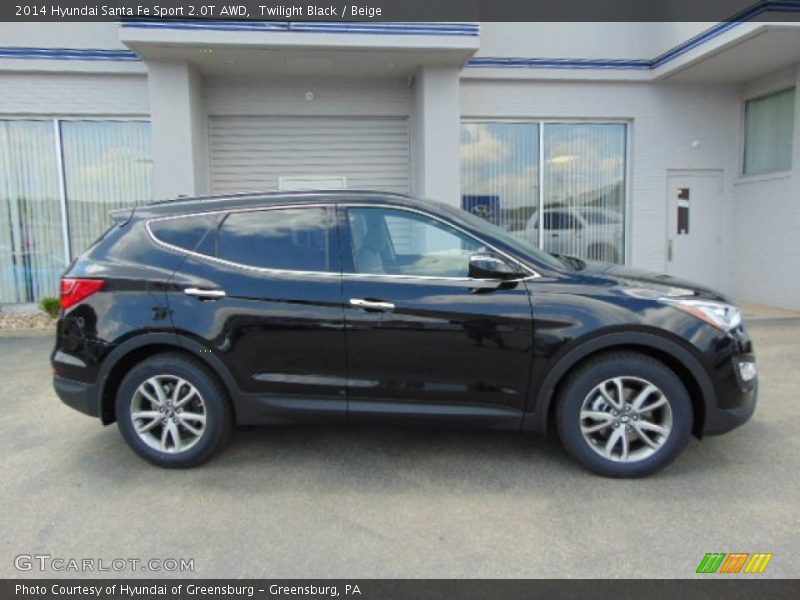 Twilight Black / Beige 2014 Hyundai Santa Fe Sport 2.0T AWD