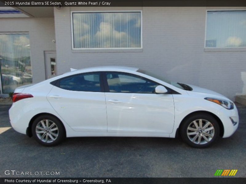 Quartz White Pearl / Gray 2015 Hyundai Elantra SE Sedan