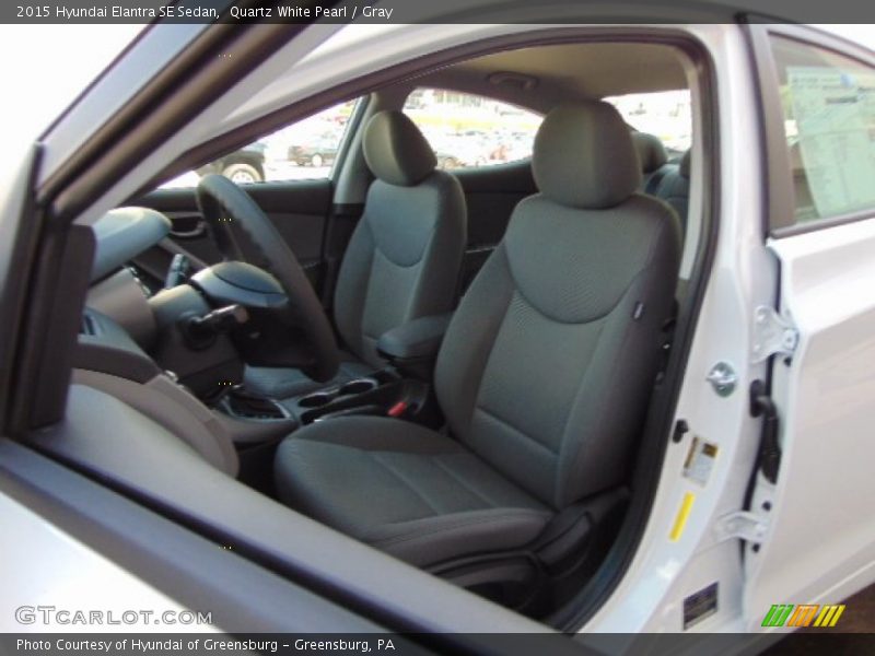 Quartz White Pearl / Gray 2015 Hyundai Elantra SE Sedan