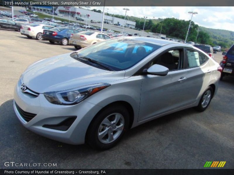 Symphony Silver / Gray 2015 Hyundai Elantra SE Sedan