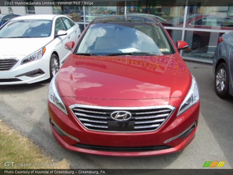 Venetian Red / Beige 2015 Hyundai Sonata Limited
