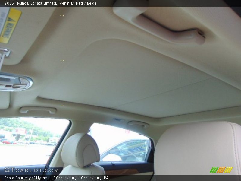 Venetian Red / Beige 2015 Hyundai Sonata Limited