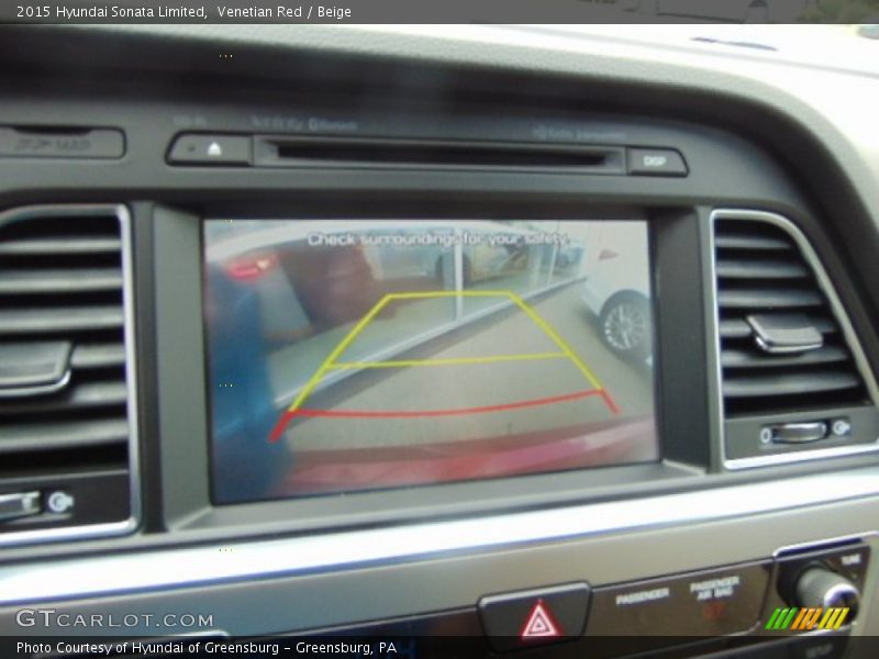 Venetian Red / Beige 2015 Hyundai Sonata Limited