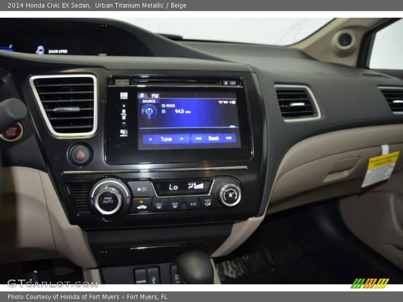 Urban Titanium Metallic / Beige 2014 Honda Civic EX Sedan