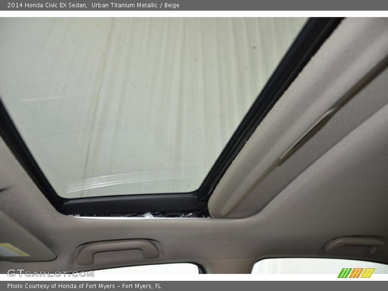 Urban Titanium Metallic / Beige 2014 Honda Civic EX Sedan