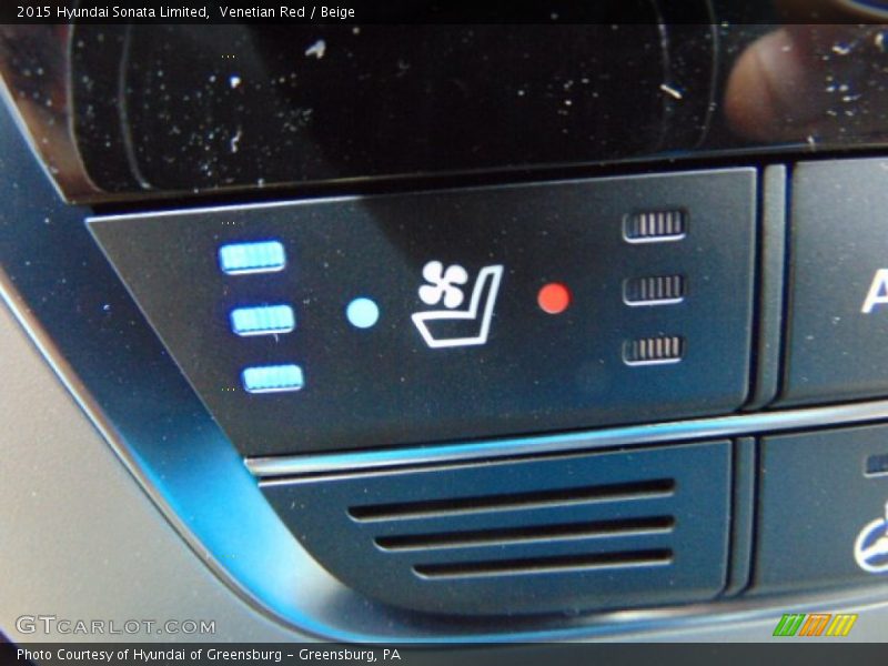 Venetian Red / Beige 2015 Hyundai Sonata Limited