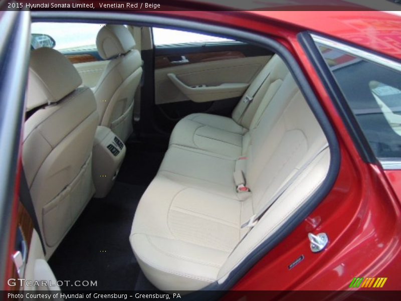 Venetian Red / Beige 2015 Hyundai Sonata Limited