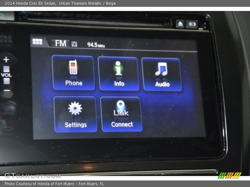 Urban Titanium Metallic / Beige 2014 Honda Civic EX Sedan