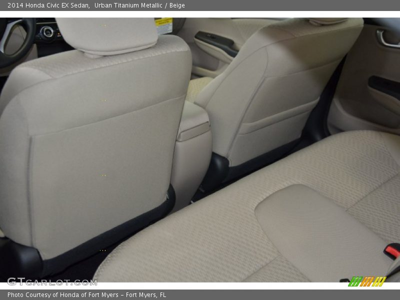 Urban Titanium Metallic / Beige 2014 Honda Civic EX Sedan