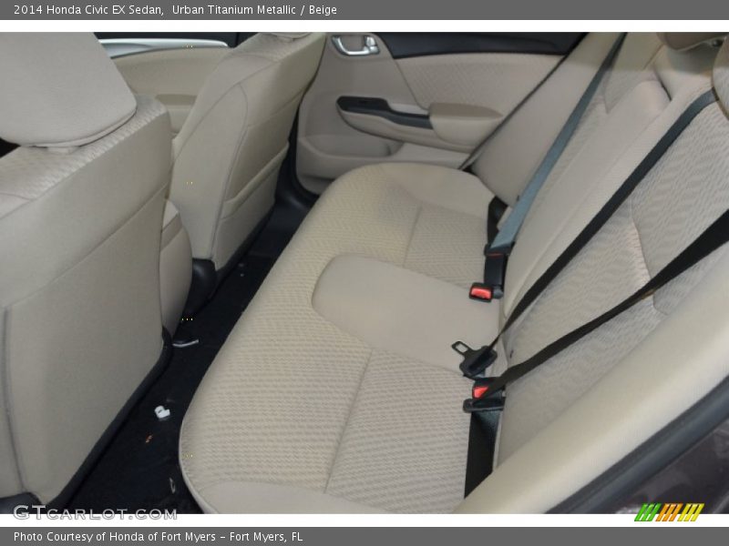 Urban Titanium Metallic / Beige 2014 Honda Civic EX Sedan