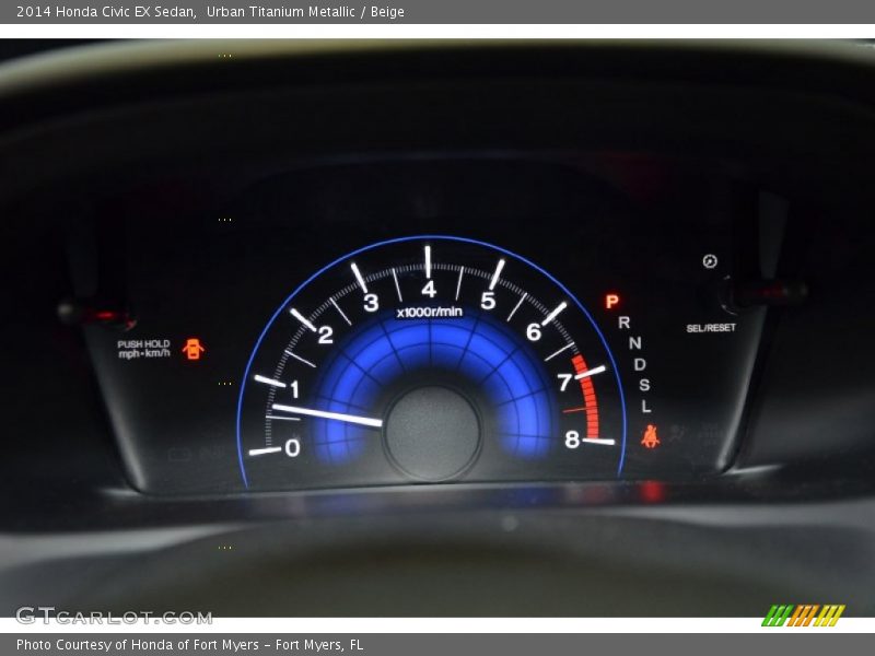 Urban Titanium Metallic / Beige 2014 Honda Civic EX Sedan