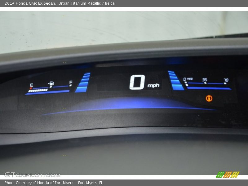 Urban Titanium Metallic / Beige 2014 Honda Civic EX Sedan