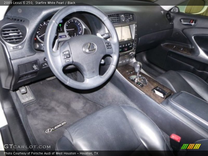 Starfire White Pearl / Black 2009 Lexus IS 250