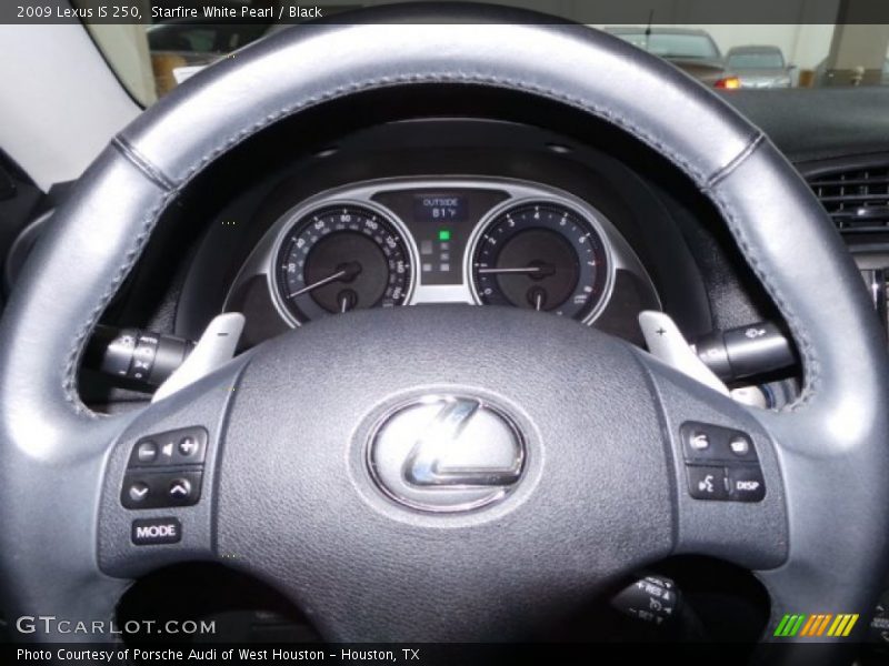 Starfire White Pearl / Black 2009 Lexus IS 250