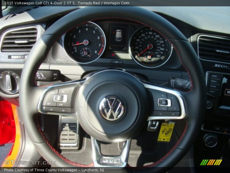 Tornado Red / Interlagos Cloth 2015 Volkswagen Golf GTI 4-Door 2.0T S