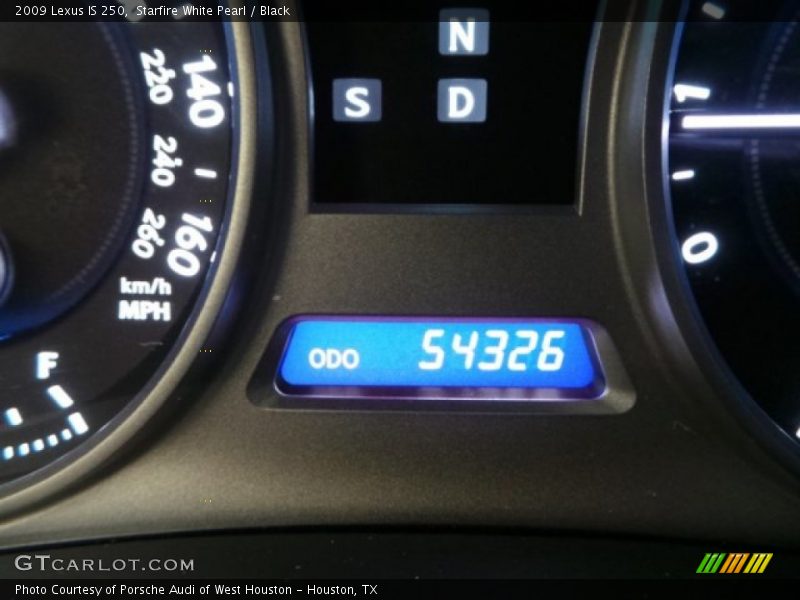 Starfire White Pearl / Black 2009 Lexus IS 250