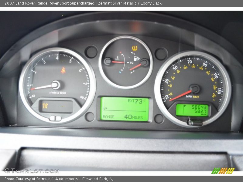 Zermatt Silver Metallic / Ebony Black 2007 Land Rover Range Rover Sport Supercharged