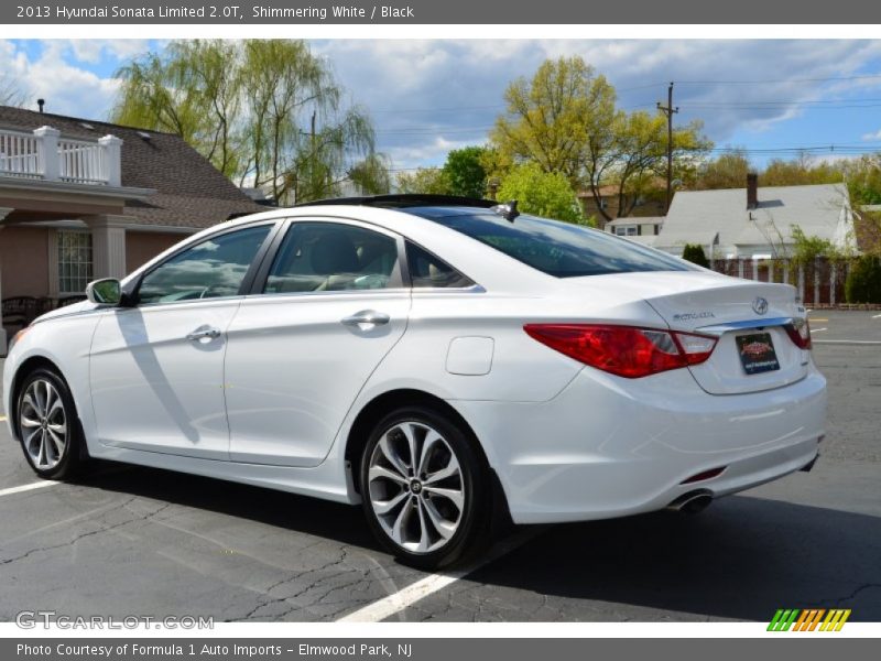 Shimmering White / Black 2013 Hyundai Sonata Limited 2.0T