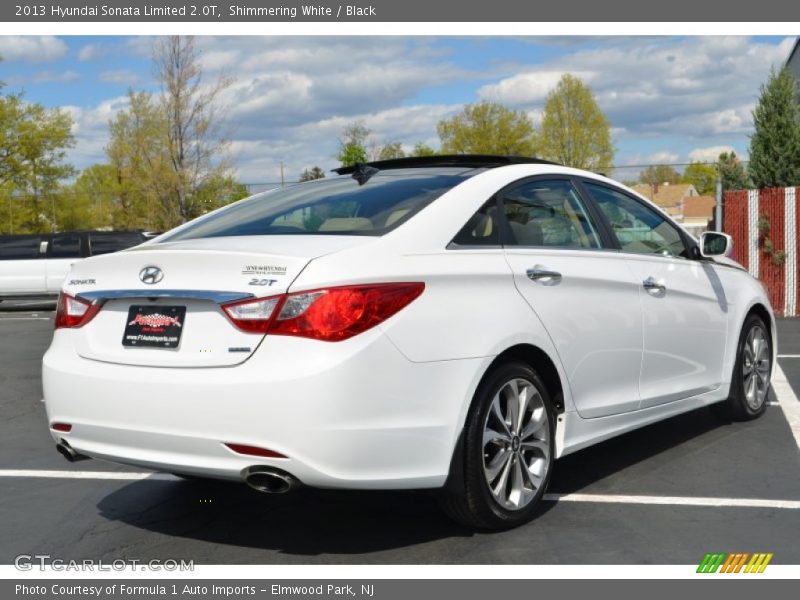 Shimmering White / Black 2013 Hyundai Sonata Limited 2.0T