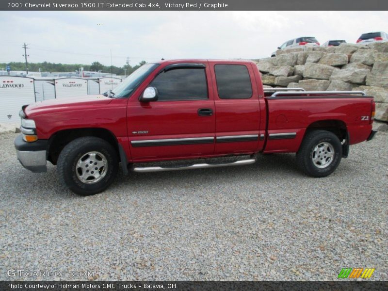 Victory Red / Graphite 2001 Chevrolet Silverado 1500 LT Extended Cab 4x4