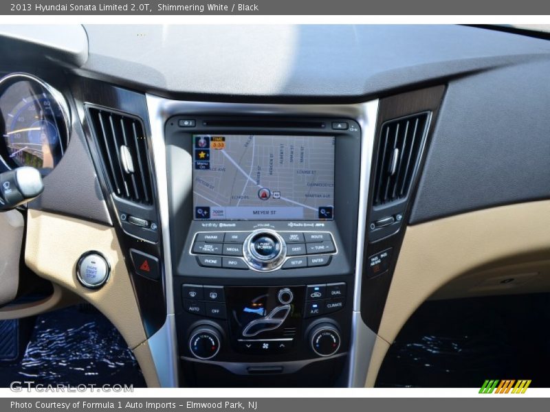 Shimmering White / Black 2013 Hyundai Sonata Limited 2.0T