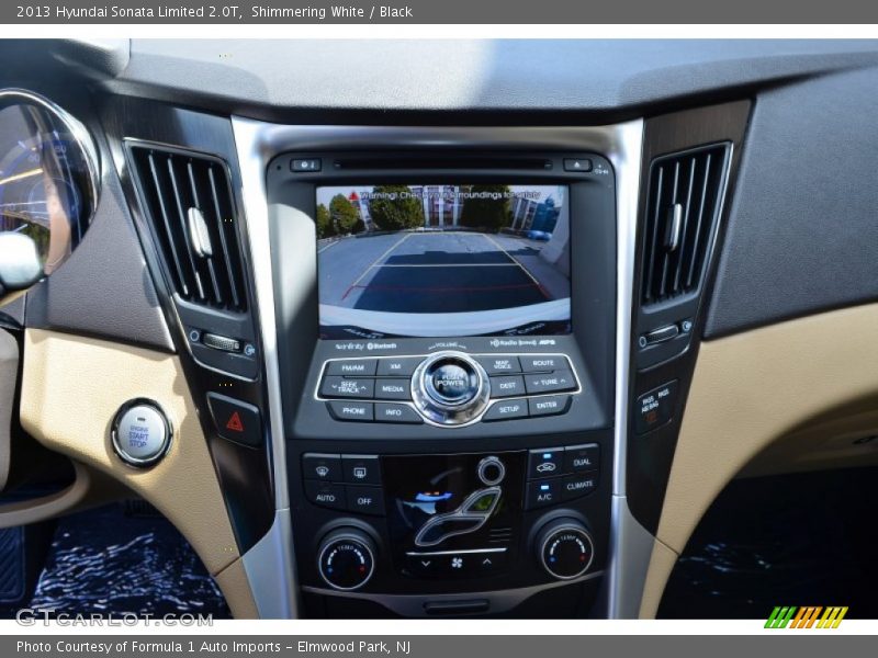 Shimmering White / Black 2013 Hyundai Sonata Limited 2.0T