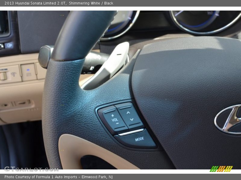 Shimmering White / Black 2013 Hyundai Sonata Limited 2.0T