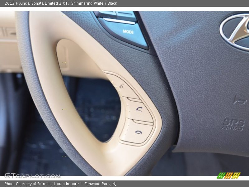 Shimmering White / Black 2013 Hyundai Sonata Limited 2.0T