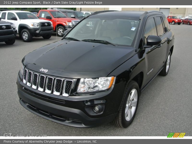 Black / Dark Slate Gray/Light Pebble Beige 2012 Jeep Compass Sport