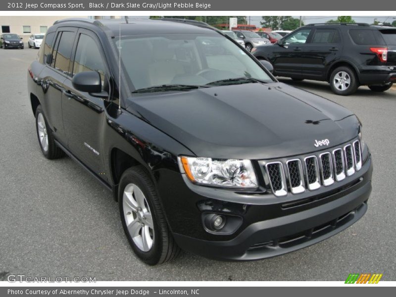 Black / Dark Slate Gray/Light Pebble Beige 2012 Jeep Compass Sport
