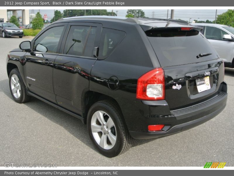 Black / Dark Slate Gray/Light Pebble Beige 2012 Jeep Compass Sport