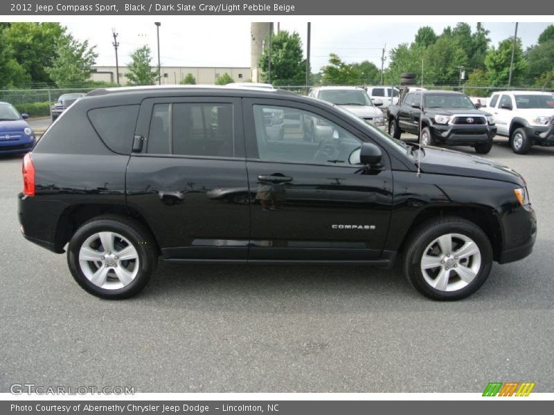 Black / Dark Slate Gray/Light Pebble Beige 2012 Jeep Compass Sport