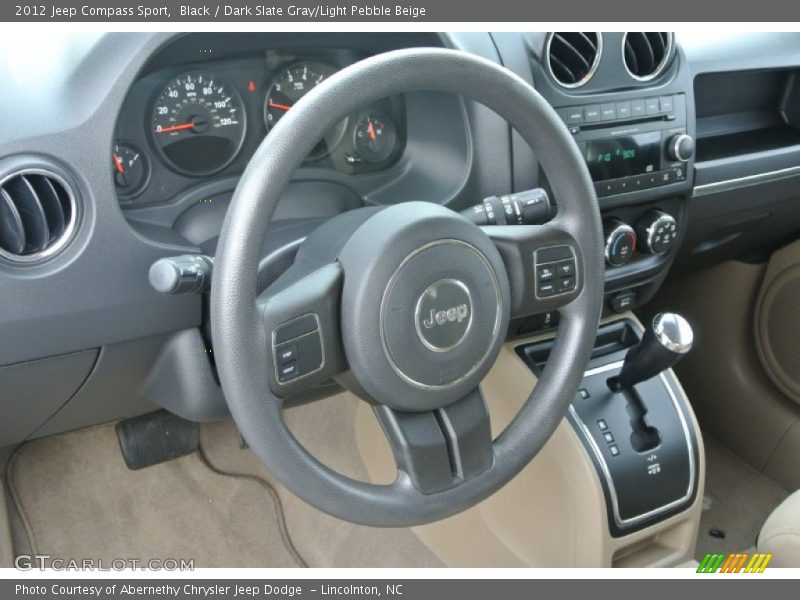 Black / Dark Slate Gray/Light Pebble Beige 2012 Jeep Compass Sport