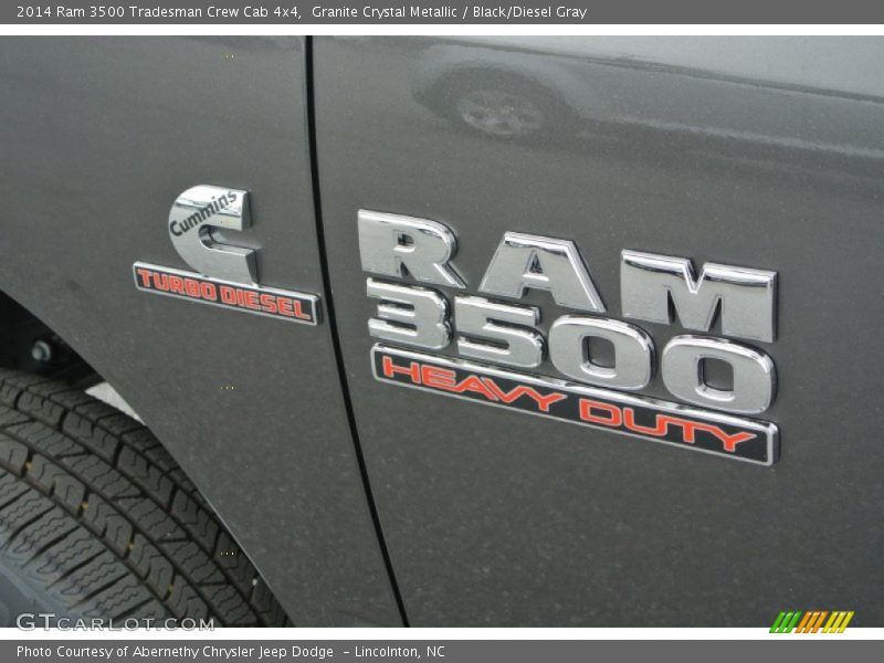 Granite Crystal Metallic / Black/Diesel Gray 2014 Ram 3500 Tradesman Crew Cab 4x4