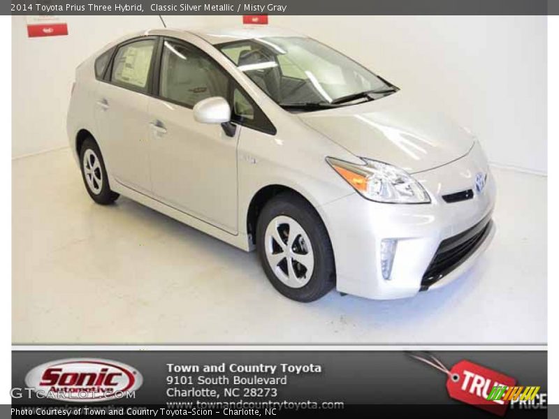 Classic Silver Metallic / Misty Gray 2014 Toyota Prius Three Hybrid