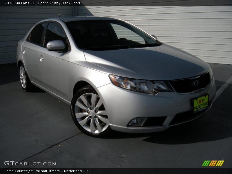 Bright Silver / Black Sport 2010 Kia Forte SX