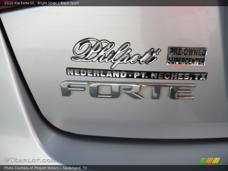 Bright Silver / Black Sport 2010 Kia Forte SX