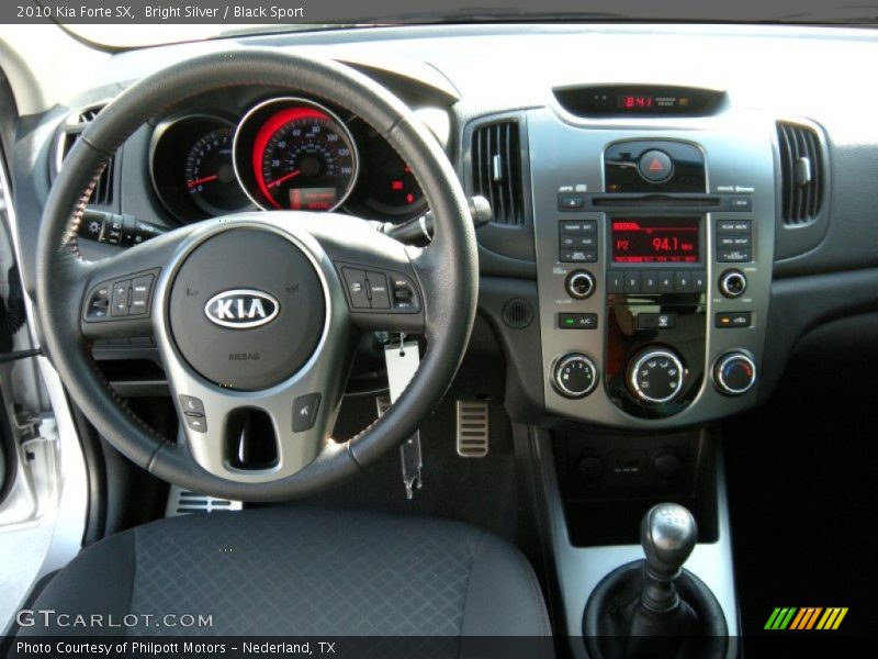 Bright Silver / Black Sport 2010 Kia Forte SX